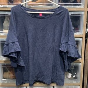 Vince Camuto blue shirt. Has flutter sleeved. Very soft